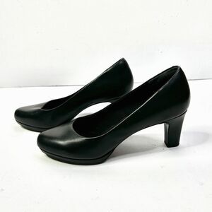 Rockport Pumps Women 9W Black Leather Total Motion Leah Shoes Classic Preppy NEW